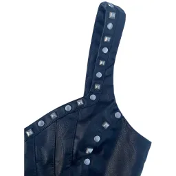 I.AM.GIA Luther Black Faux Leather Studded Corset Crop Top Size XS/Au 6 for rent on The Volte - image 7