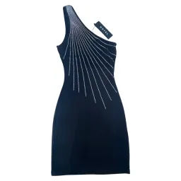 Motel Rocks Mandan Black One Shoulder Mini Dress w/ Diamantes Size XS/AU 6 for rent on The Volte - image 4