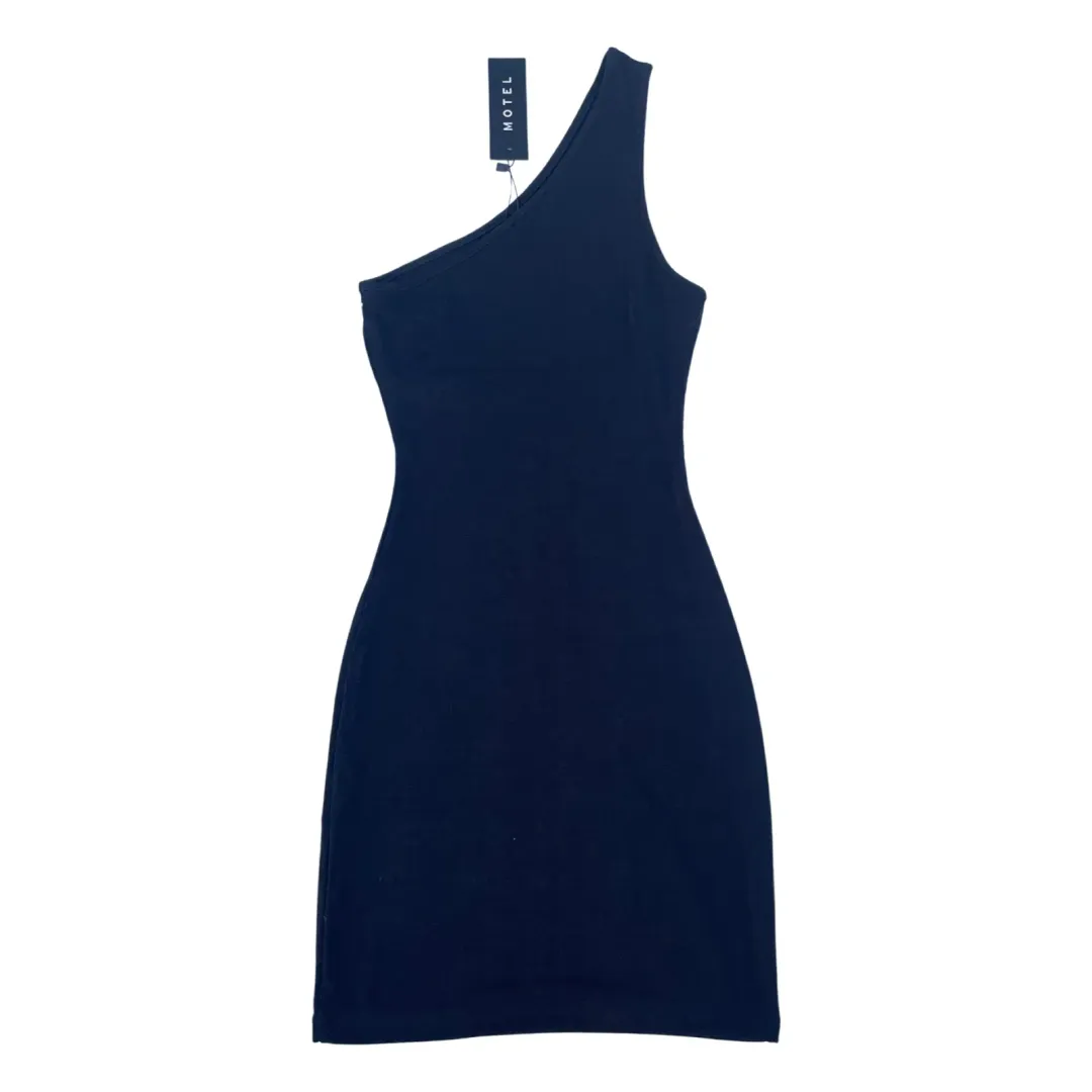 Motel Rocks Mandan Black One Shoulder Mini Dress w/ Diamantes Size XS/AU 6 for rent on The Volte - main image