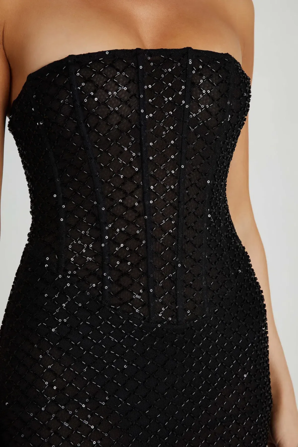 Meshki Gemma Strapless Sequin Maxi Dress Black Size M / AU 10 - Image 4