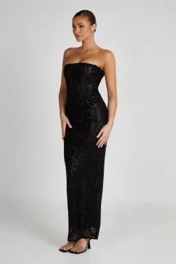 Meshki Gemma Strapless Sequin Maxi Dress Black Size M / AU 10 for rent on The Volte - image 1