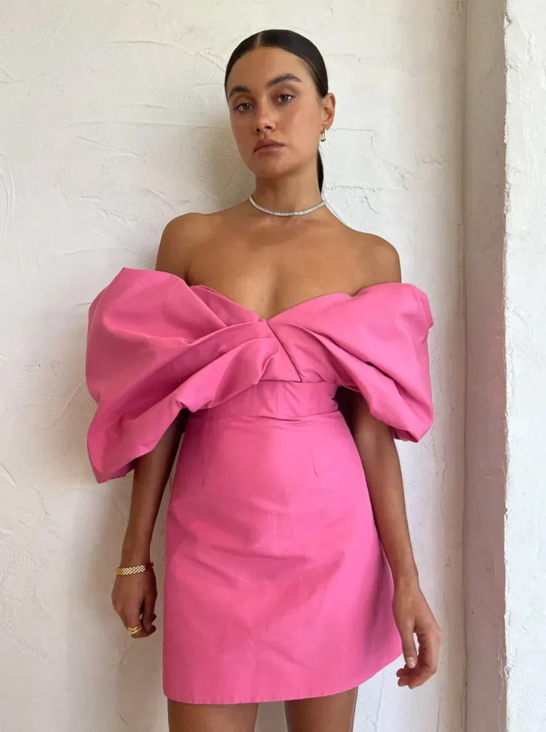 Rachel Gilbert Xavier Mini Dress Pink Size 0 / AU 6 for rent on The Volte - main image