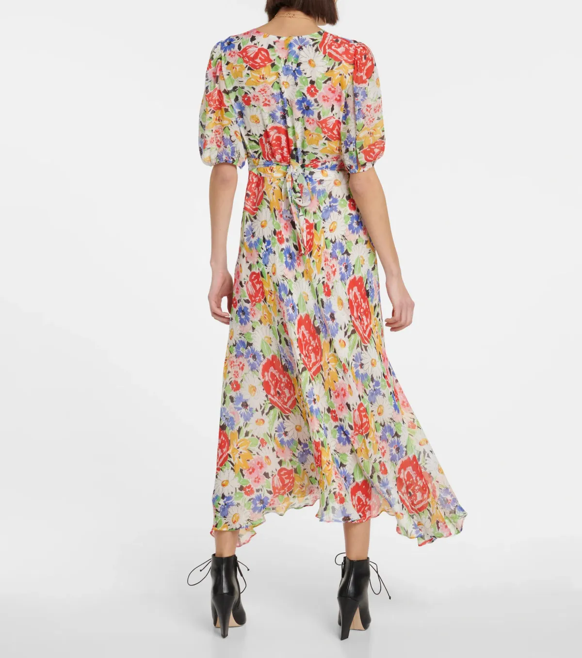 Rixo Corrine Midi Dress Floral Size AU 12 - Image 2
