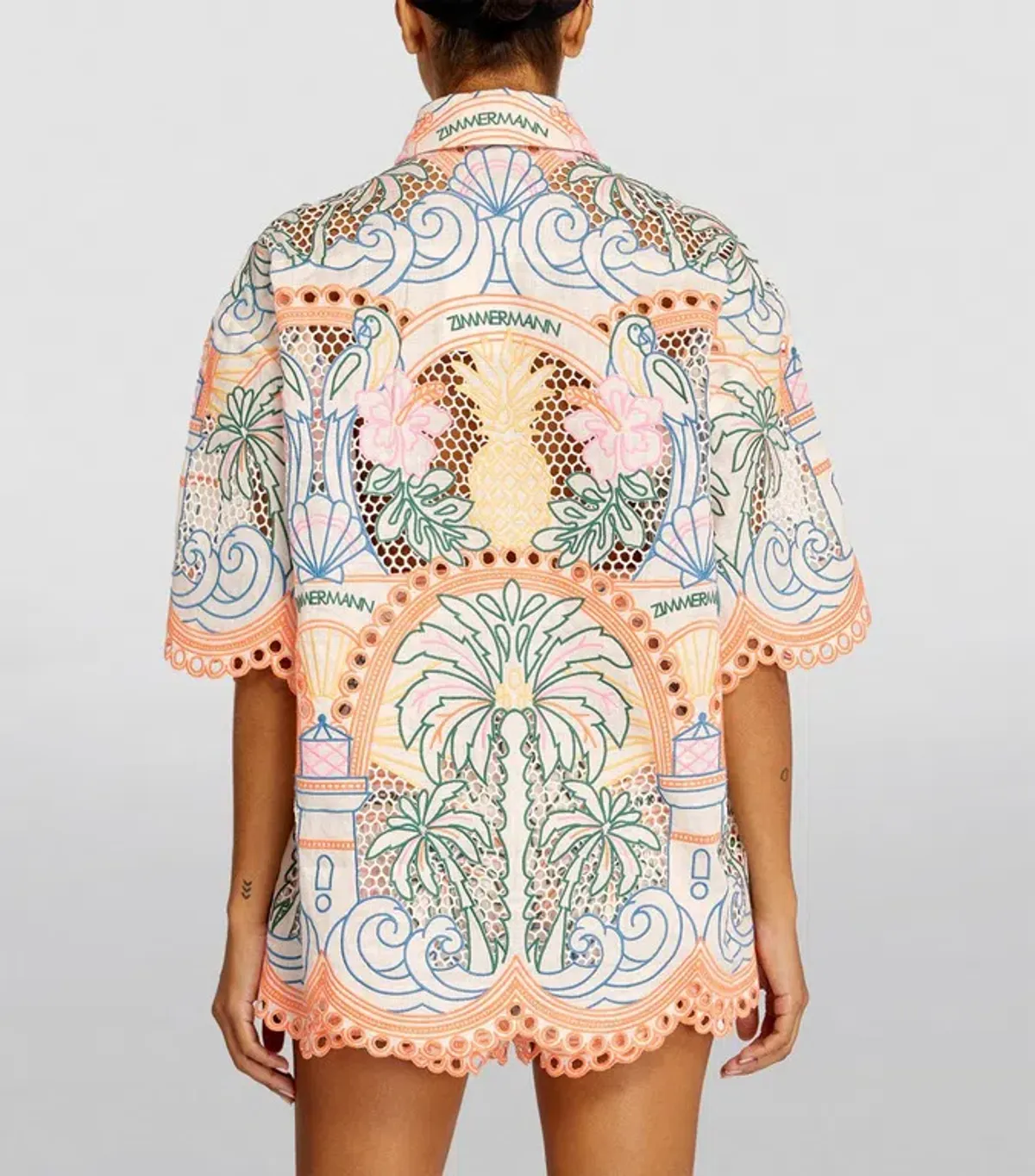 Zimmermann Ginger Tropical Shirt Multi Size 0P / AU 6 - Image 3