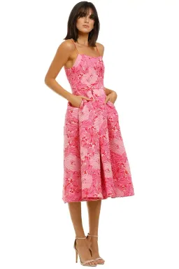 Love Honor Alexia Midi Pink Floral Size AU 8 for rent on The Volte - image 2