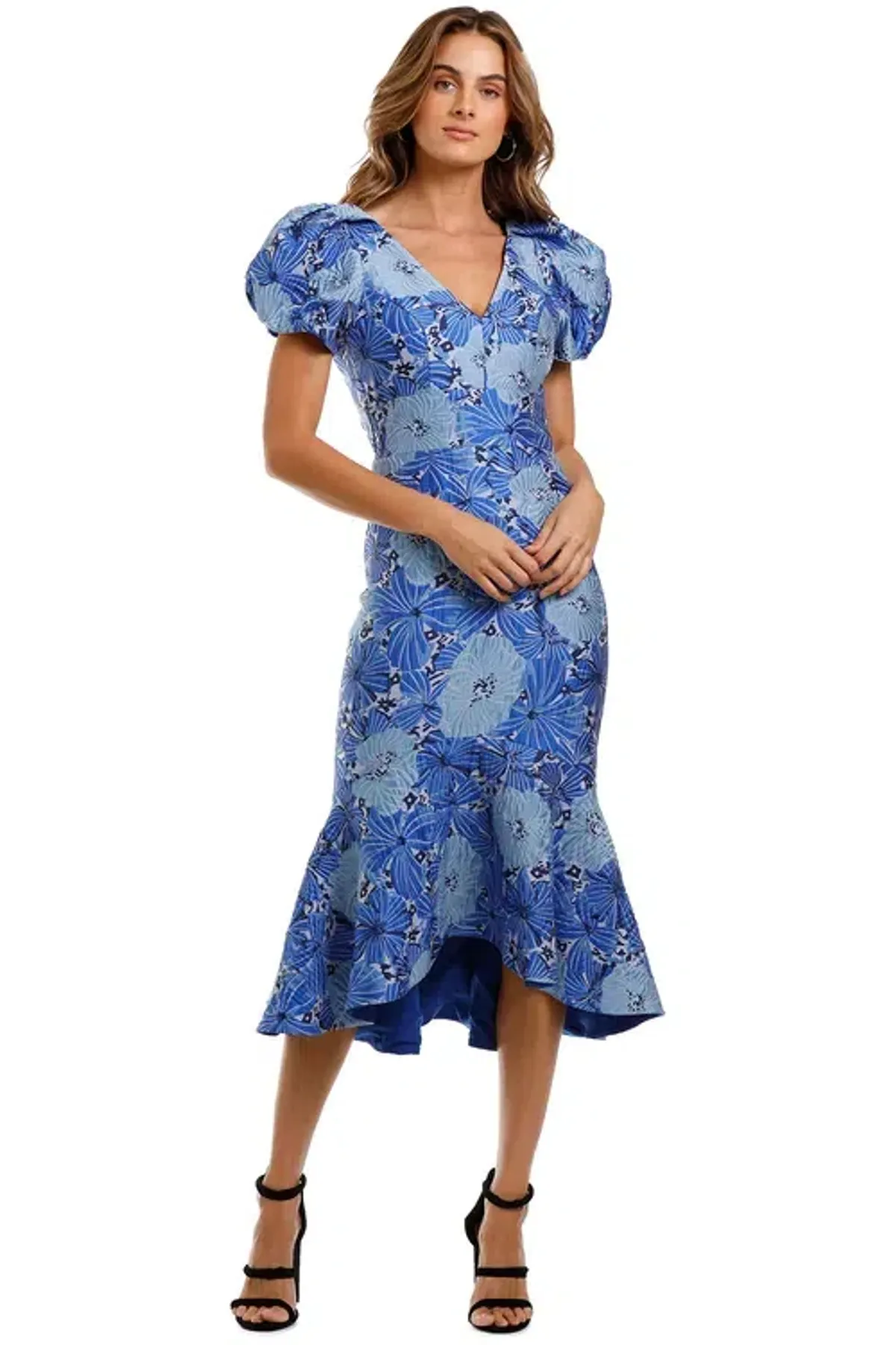 Love Honor Argento Midi Cobalt Blue Size AU 10 for rent on The Volte - main image