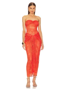Natalie Rolt Naomi Dress Tangerine Size 1 / AU 8 for rent on The Volte - image 1
