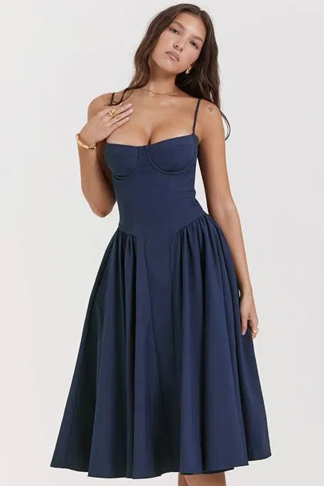House Of CB Samaria Dress Navy Size Small Size AU 8 for rent on The Volte - main image