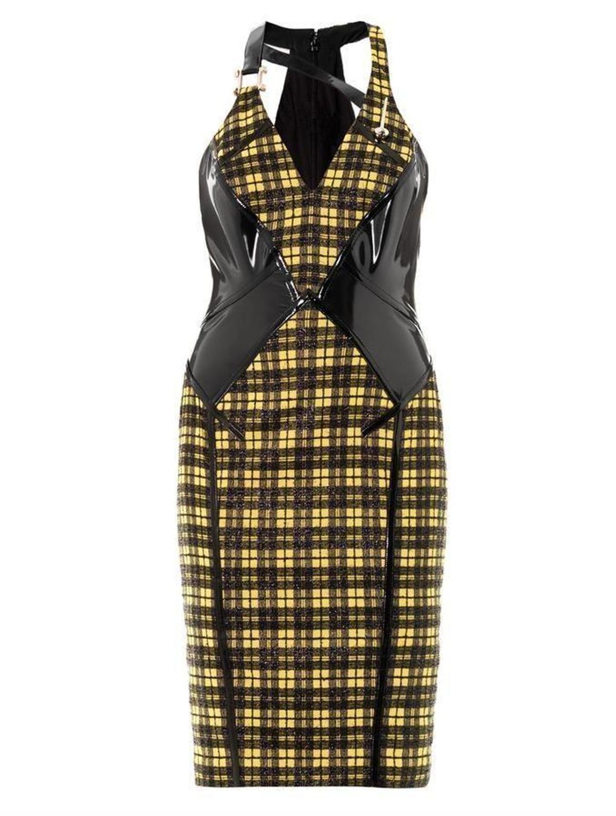 Versace Lurex Tartan Dress Print Size 4 - Image 2