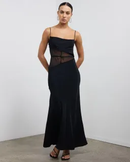 Christopher Esber Split Waist Tie Dress Black Size 8 for rent on The Volte - image 1