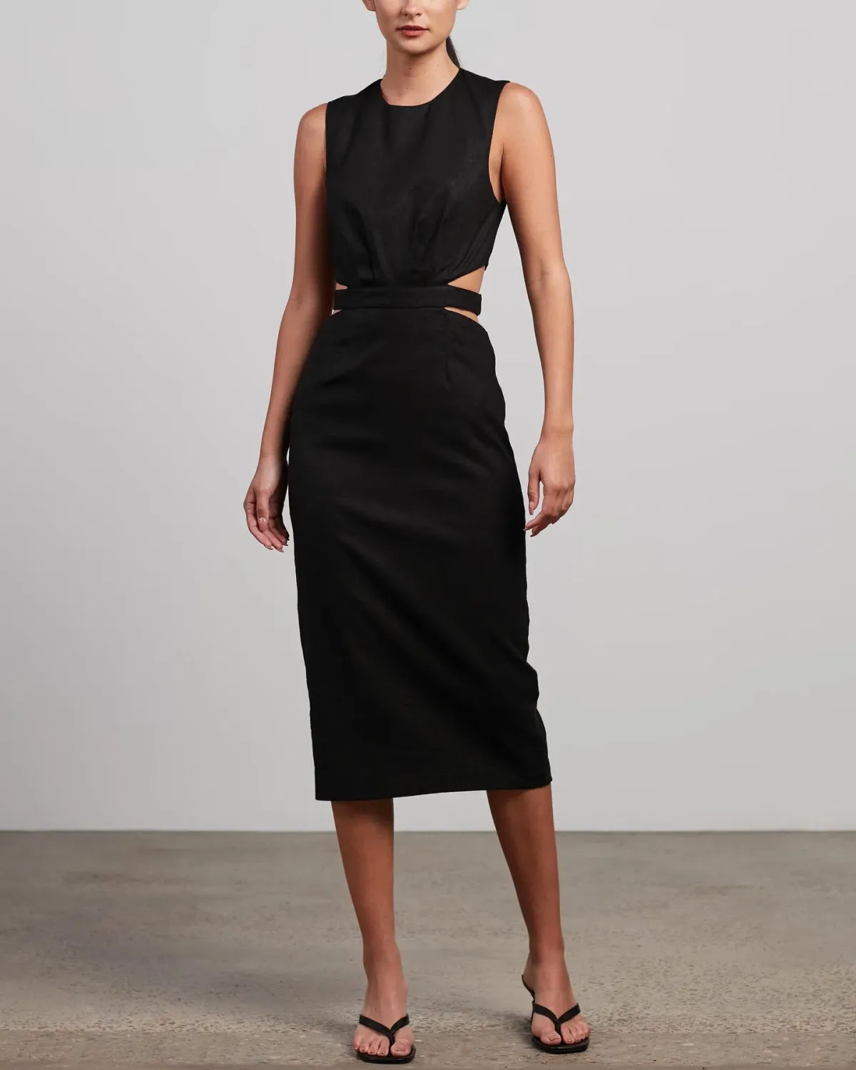 Pasduchas Piquant Midi Dress Black Size 10 for rent on The Volte - main image
