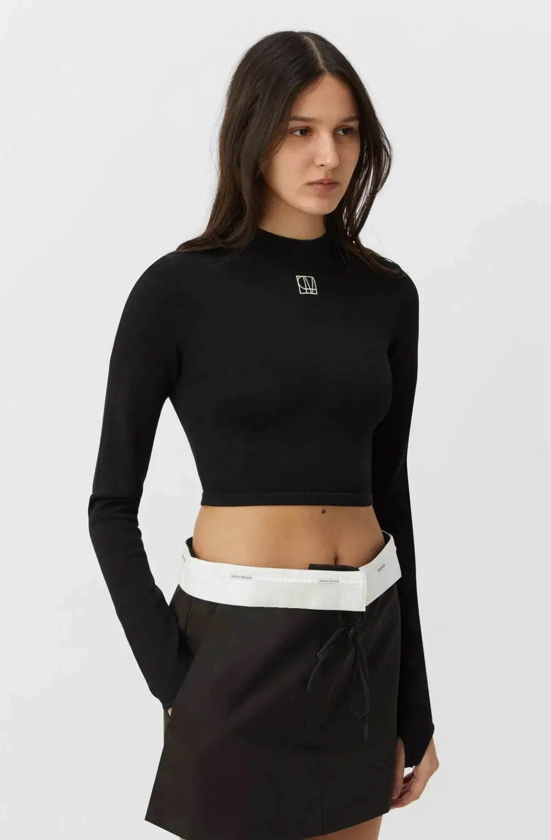 Camilla and Marc Conrad Mini Skirt Black Size 8 for rent on The Volte - main image