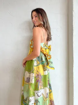 Alemais Jerome Linen Midi Dress Dragon Print Size 12 for rent on The Volte - image 4