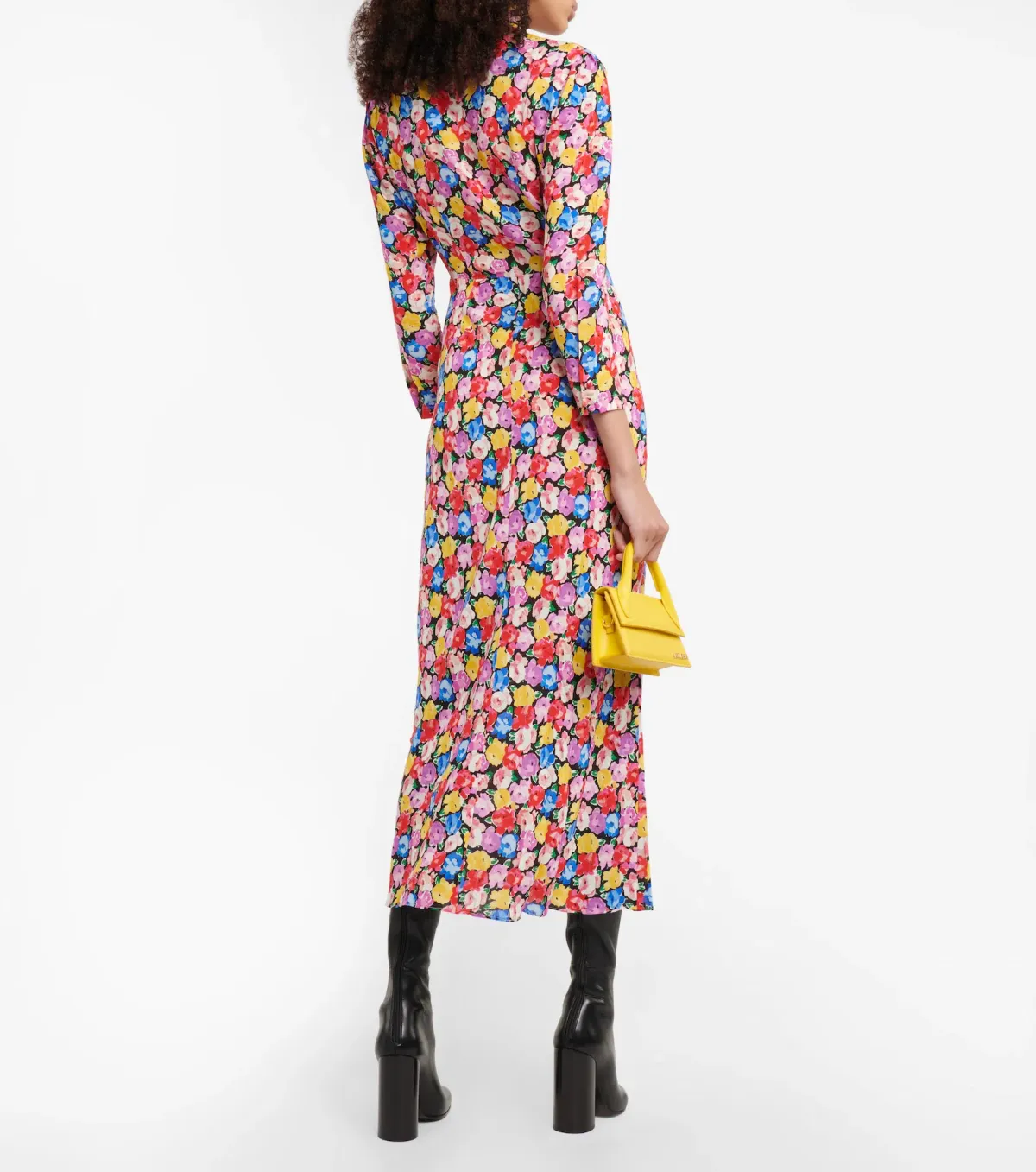 Rixo Cherie Floral Midi Dress Size 12 - Image 3