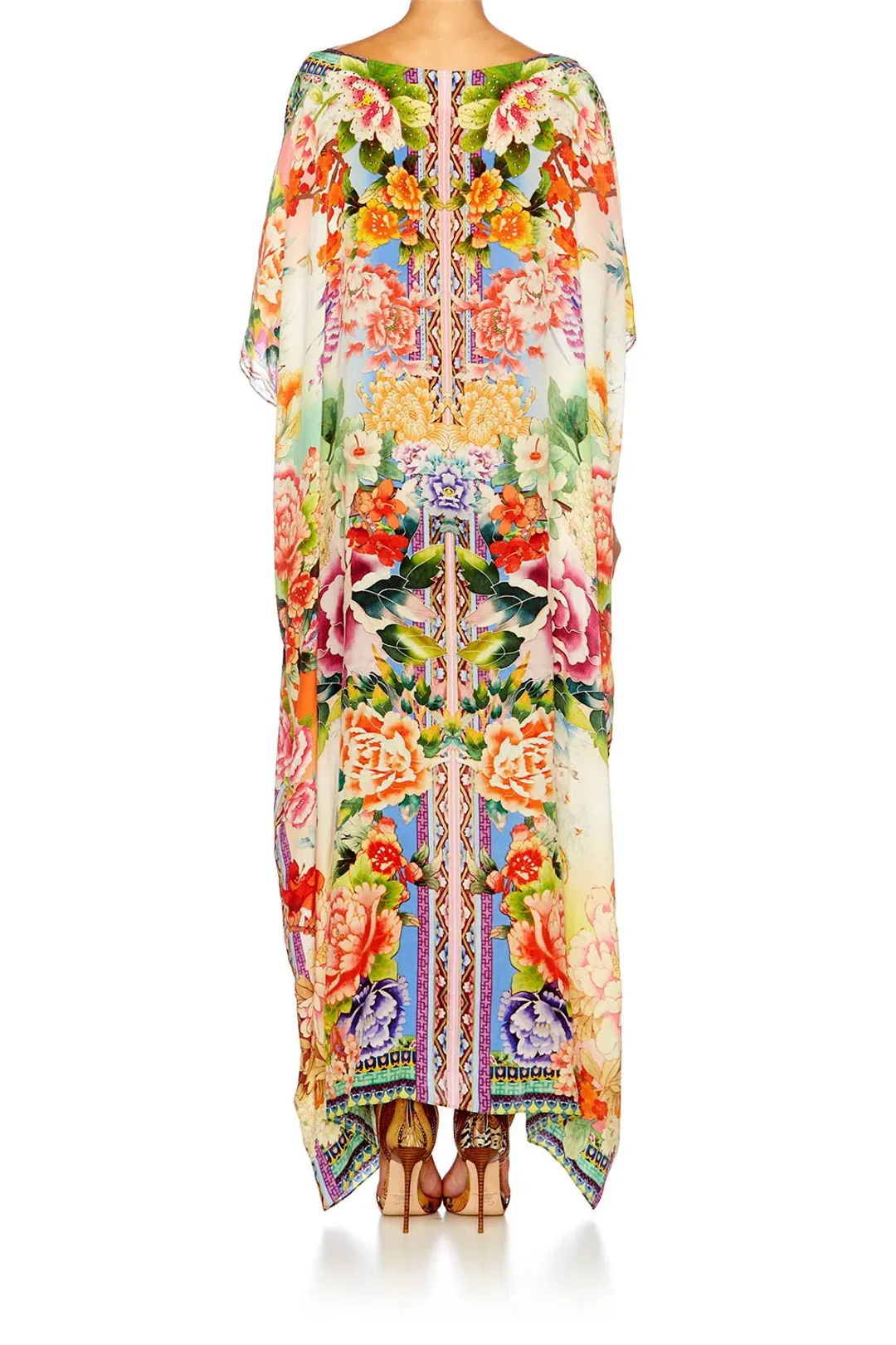 Camilla Flower Hour Round Neck Kaftan One Size for rent on The Volte - main image