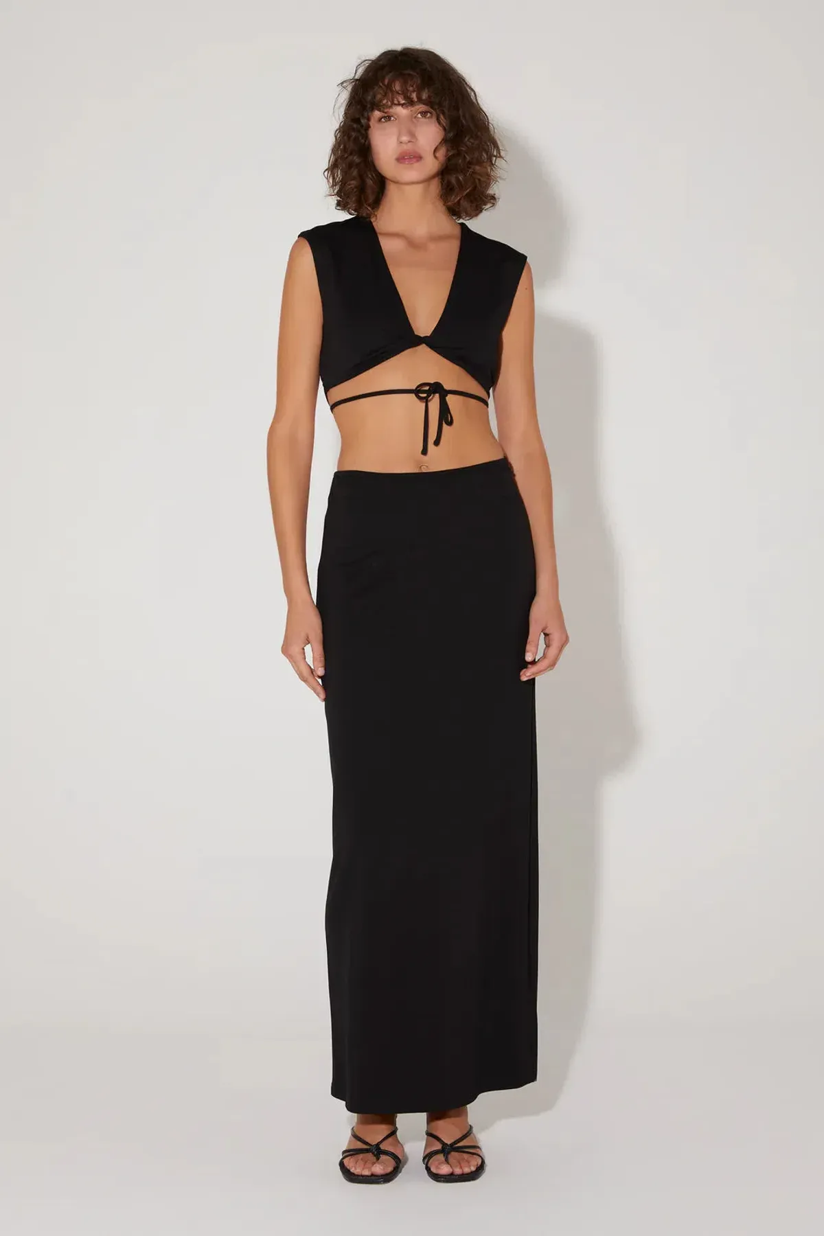 Hansen & Gretel Whitaker Top and Lissa Skirt Set Black Size 10 for rent on The Volte - main image
