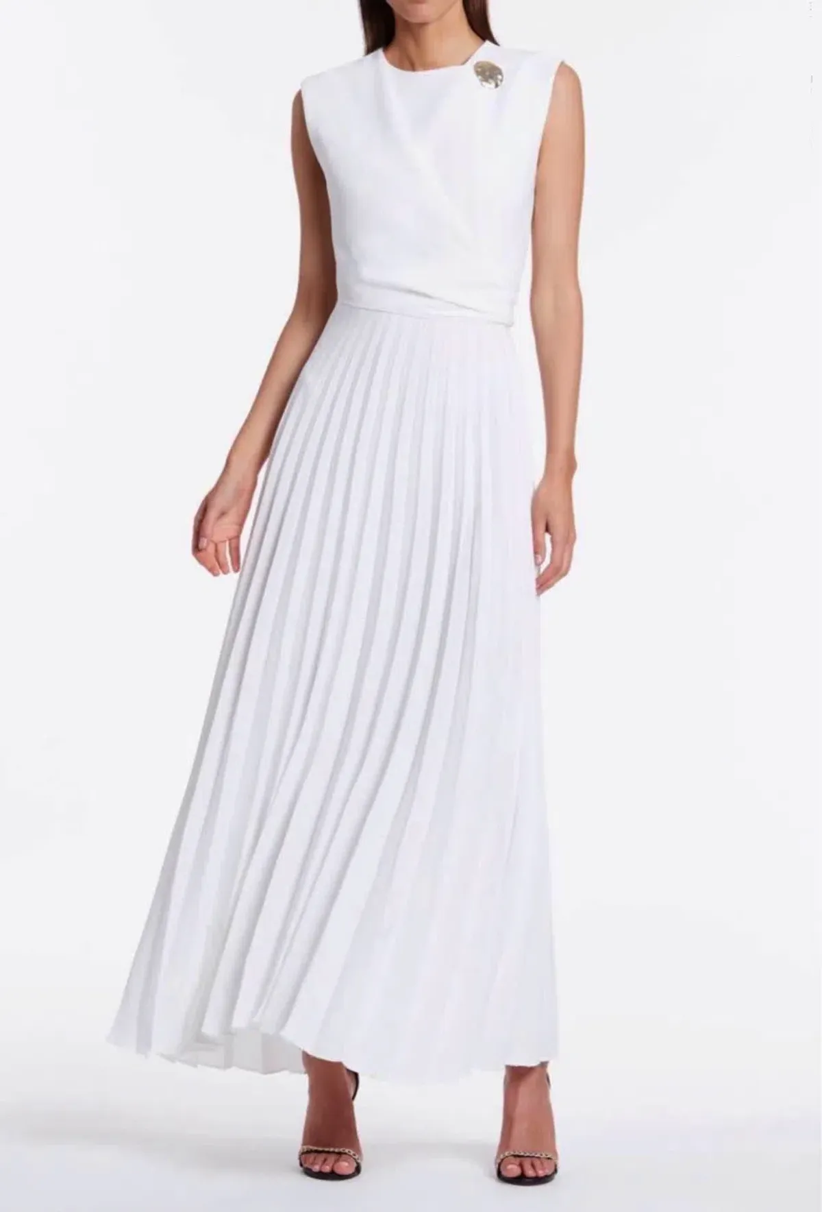 Carla Zampatti White Wrapped Up Maxi Dress White Size 10 - Image 1
