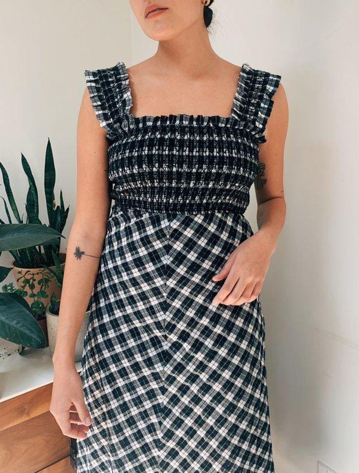 Ganni Seersucker check dress - Image 4