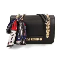 Love Moschino Logo Printed Crossbody With Scarf Bag Black for rent on The Volte - image 2