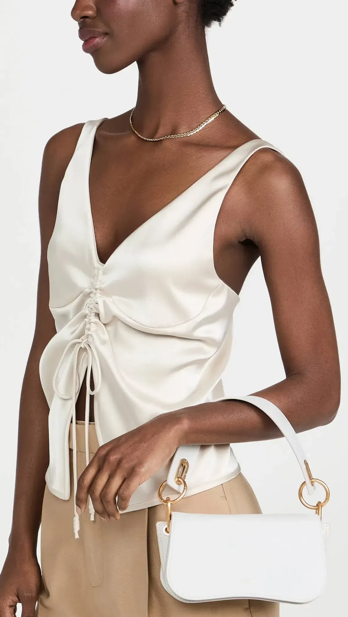 Oroton Liv Small Day Bag White - Image 2