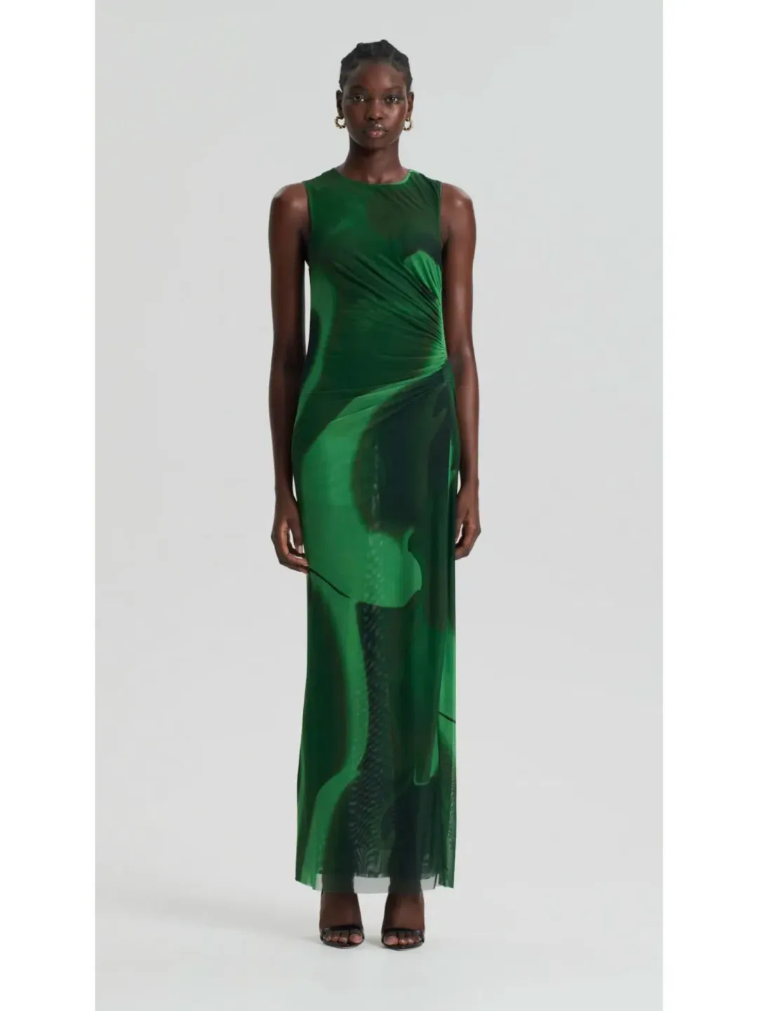 Scanlan Theodore Italian Watercolour Dress Safari Green Size AU 8 for rent on The Volte - main image