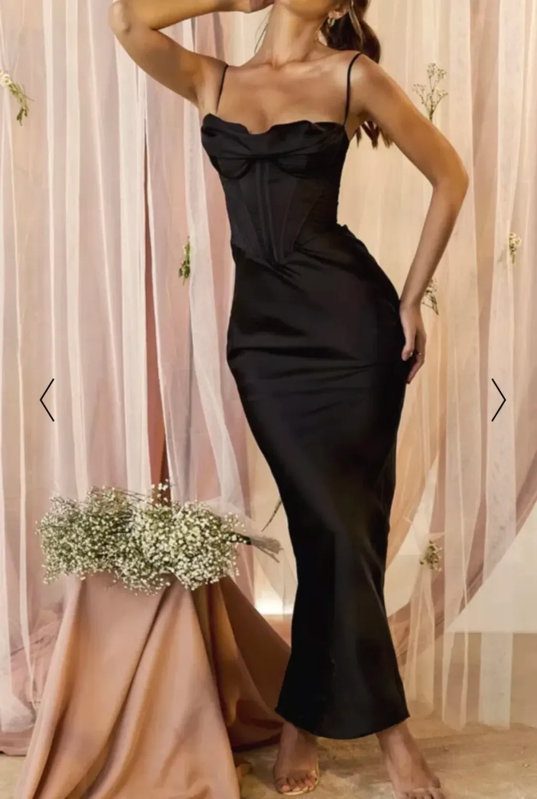 House Of CB Chairmane Corset Dress Black Size S / AU 8 for rent on The Volte - main image