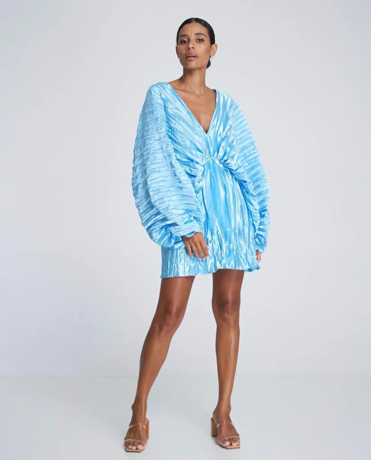 L’Idée Deluxe De Luxe Mini Dress Gown Sky Blue Size 10 - Image 1