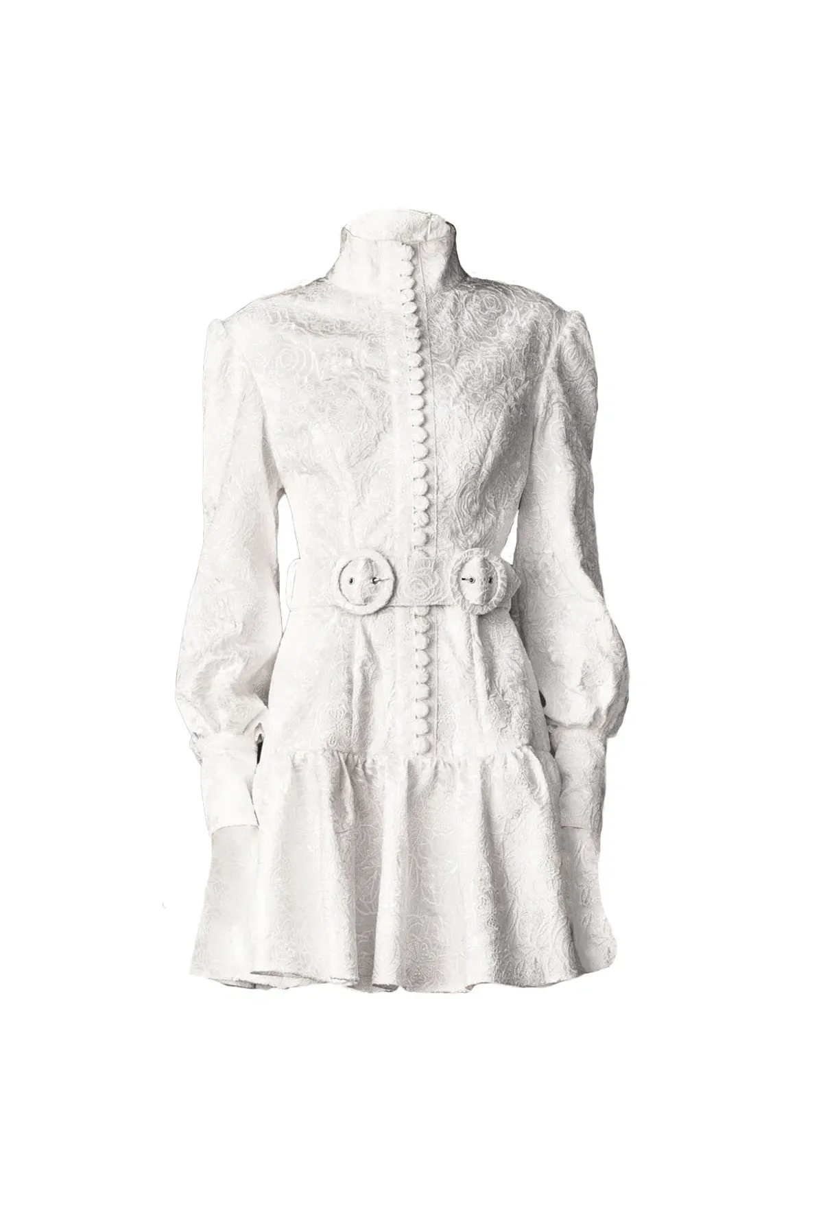 Leo & Lin The Transcendence Rose Lace Short Dress White Size 14 - Image 4