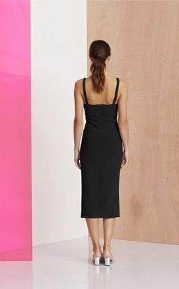 Bec & Bridge Amelie Cup Midi Dress Black Size AU 6 for rent on The Volte - image 2