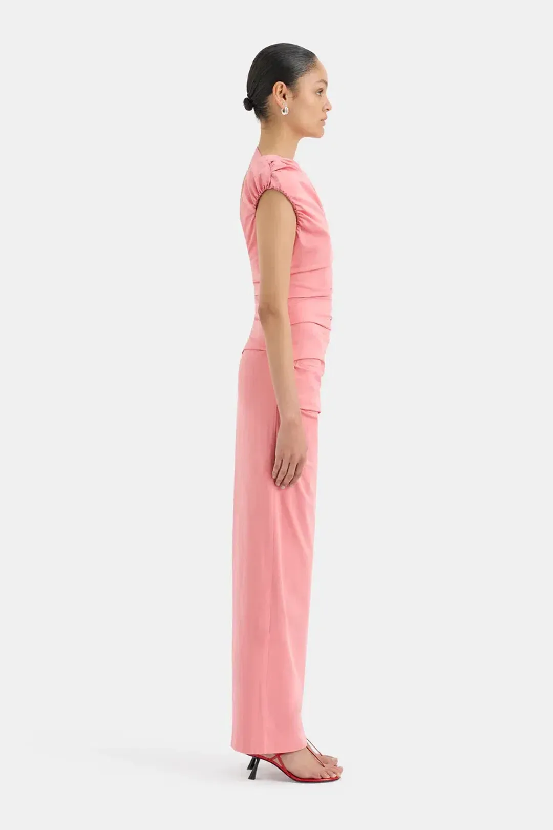 Sir the Label Giacomo Gathered Gown Pink Size 6 for rent on The Volte - main image