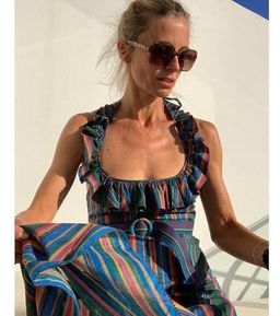 Zimmermann Allia Striped Picnic Maxi Dress Multi Size 6 for rent on The Volte - image 2