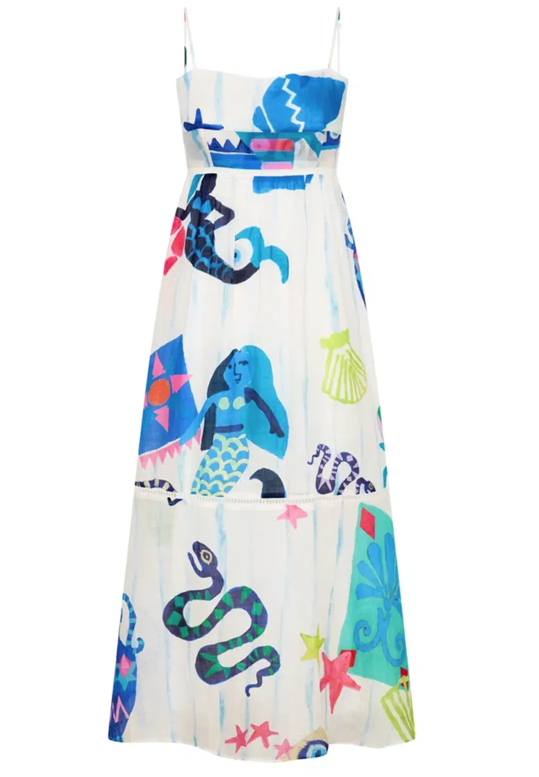 Kate Ford Pella Ladder Bustier Dress Multi Print Size 0 /Au 6 for rent on The Volte - main image