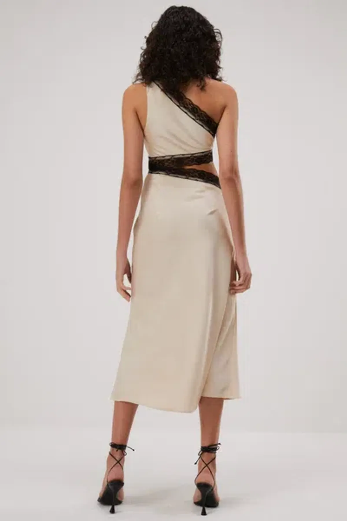 MISHA Hattie Satin Midi Dress Pink Champagne Size 6/XS - Image 4