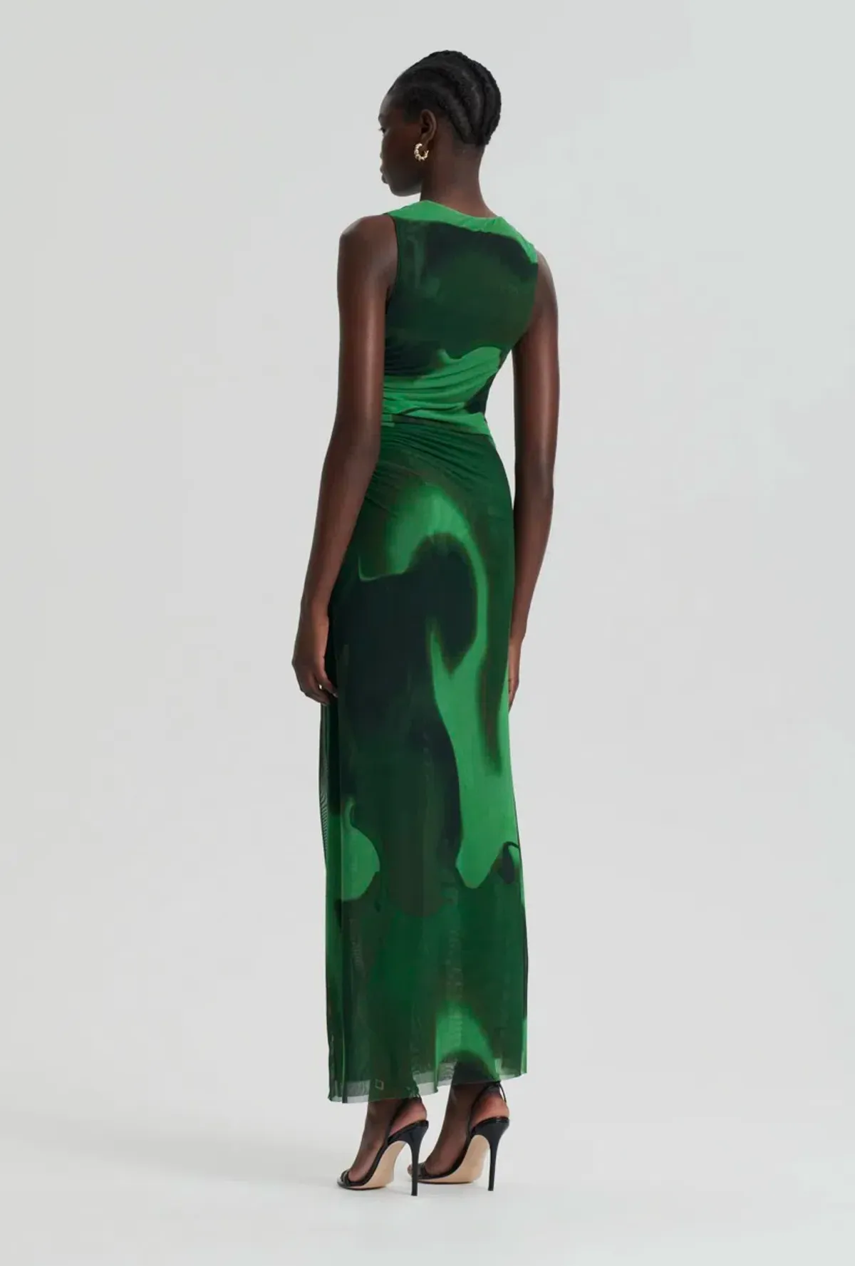 Scanlan Theodore Italian Watercolour Print Dress Green Size 8 - Image 3