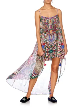 Camilla Kalbelia Queen Pink Mini Dress With Long Overlay Size 12 for rent on The Volte - image 1