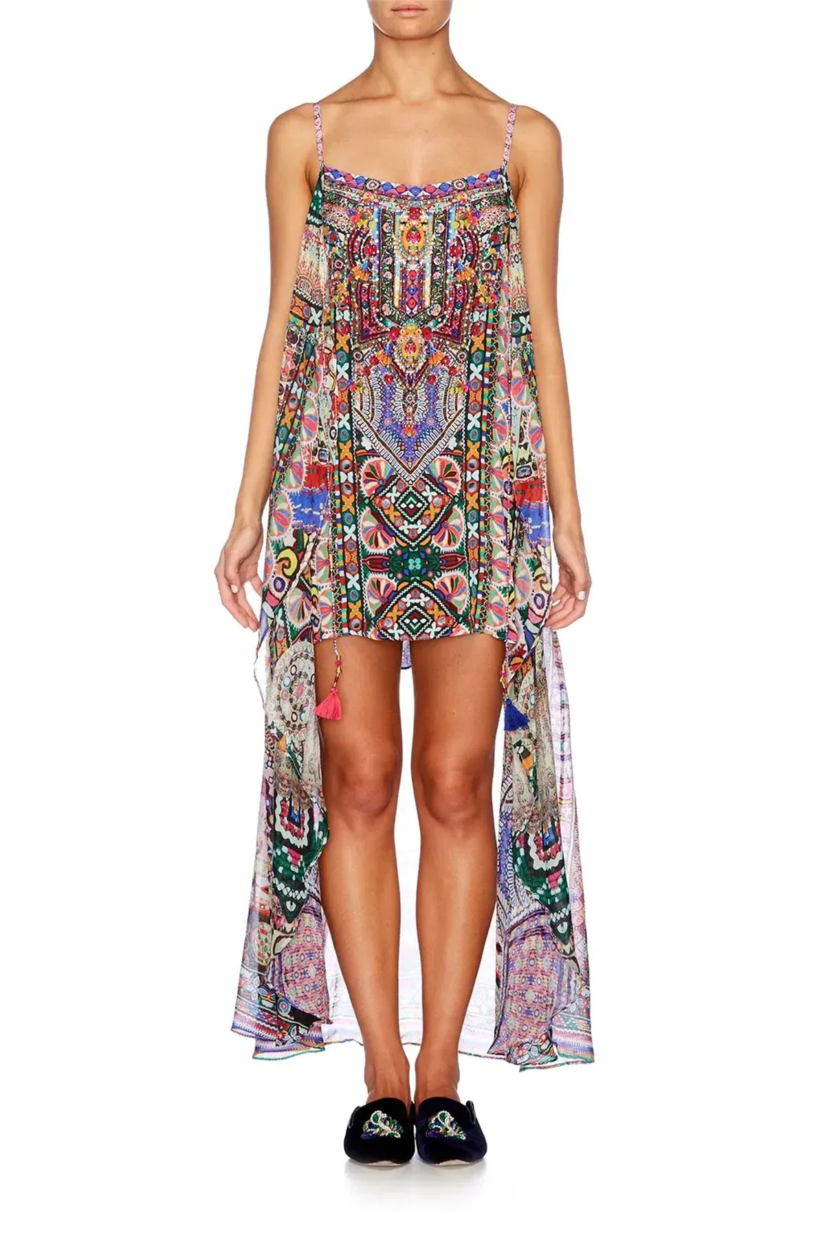 Camilla Kalbelia Queen Pink Mini Dress With Long Overlay Size 12 - Image 2