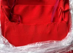 Jacquemus La Robe Maille Alca Dress Red Size FR32 / AU 4 for rent on The Volte - image 8