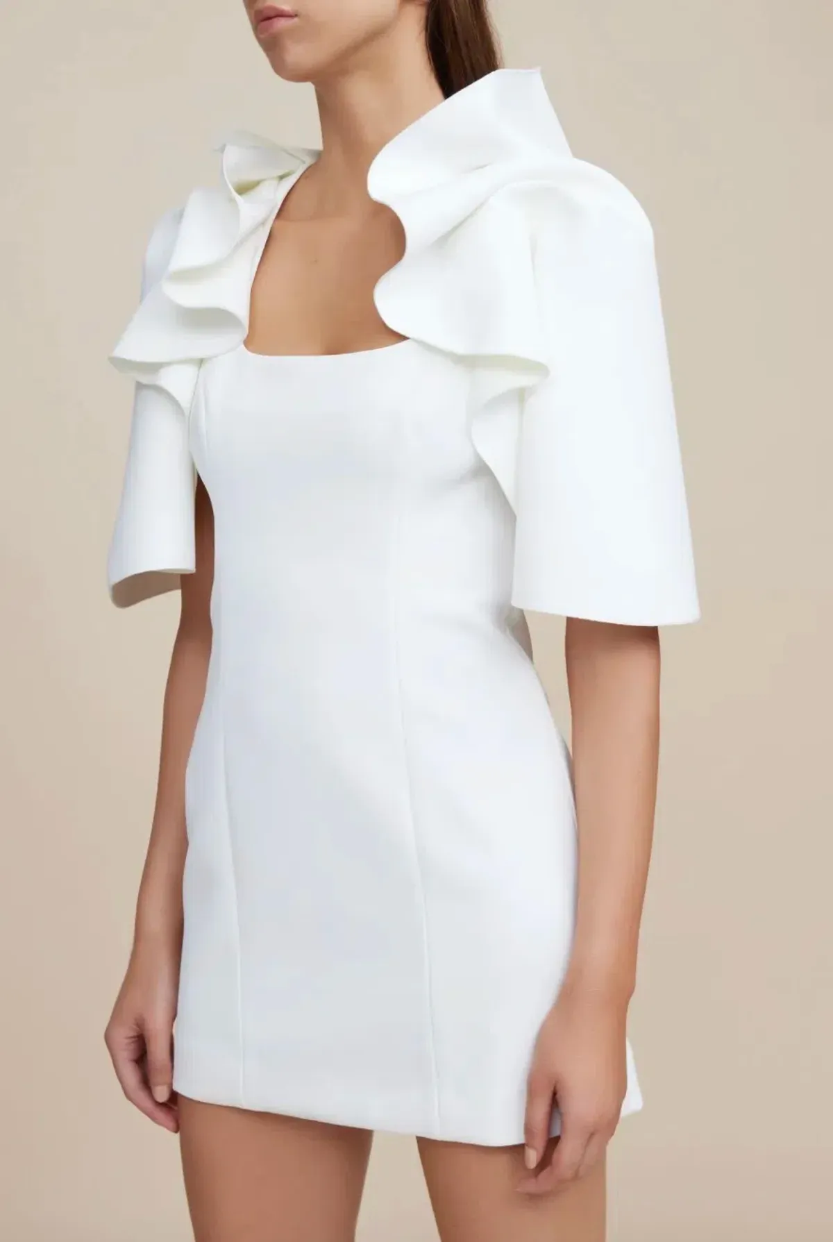 Acler Gwynne Dress in Cream Size AU 8 - Image 3