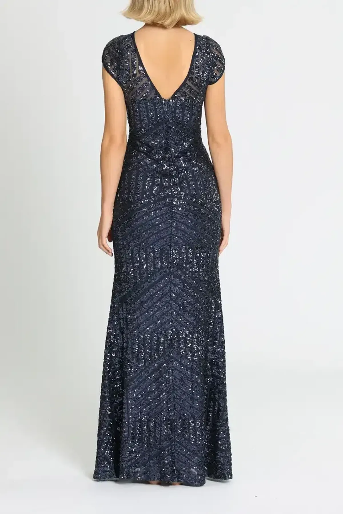 L'amour Grace Gown Navy Size AU 14 - Image 3