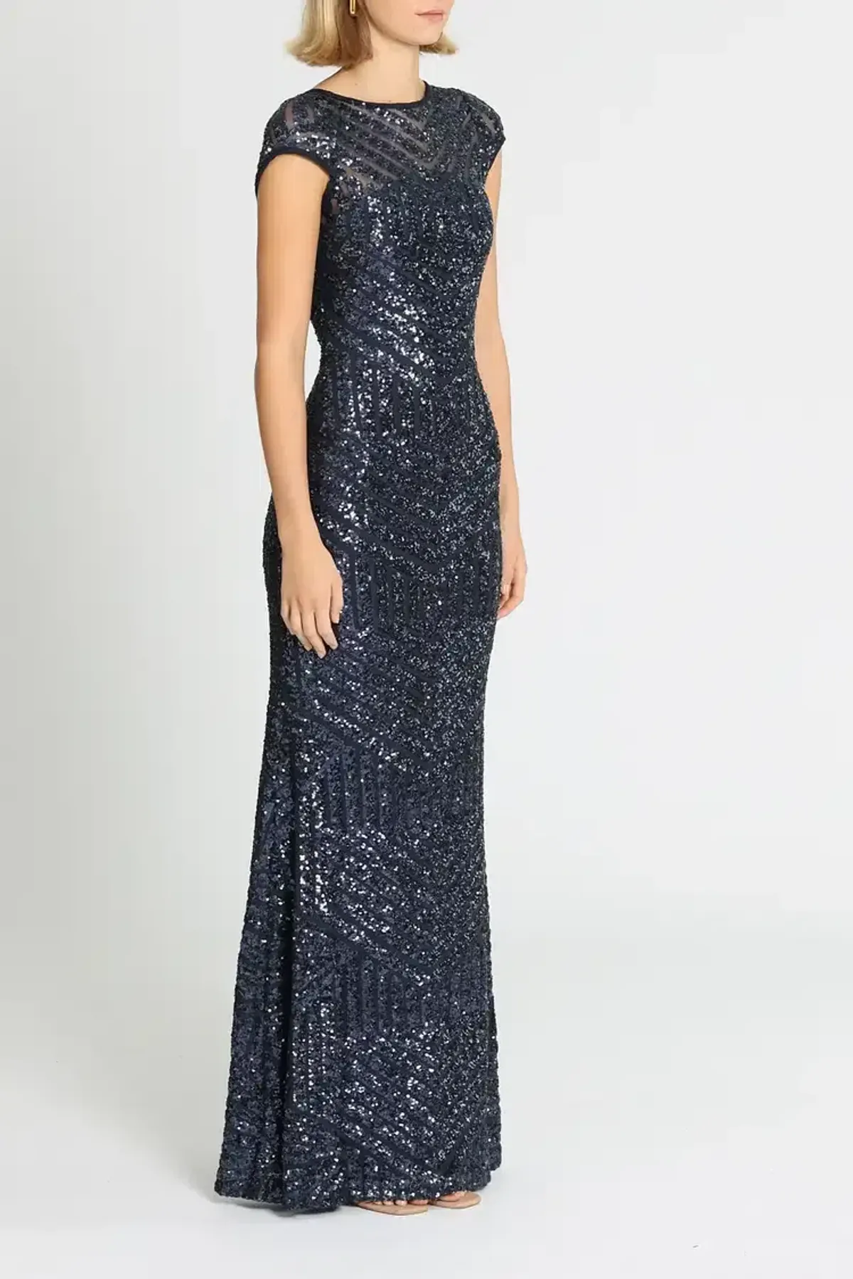 L'amour Grace Gown Navy Size AU 14 - Image 2