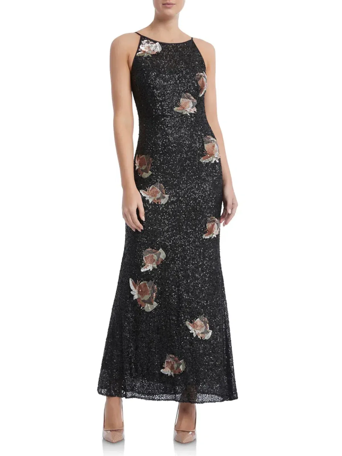 Moss and Spy Greta Gown Black Size AU 12 for rent on The Volte - main image