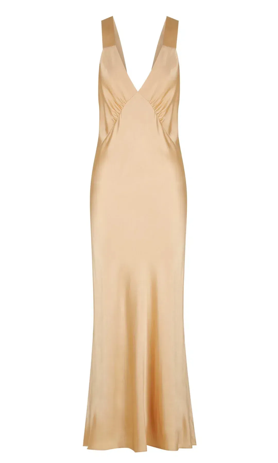 Shona Joy Felicity Plunge Midi Dress Gold Size AU 14 for rent on The Volte - main image