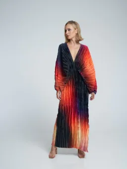 Lidee De Luxe Gown in Fire Ombré Size 8 for rent on The Volte - image 1
