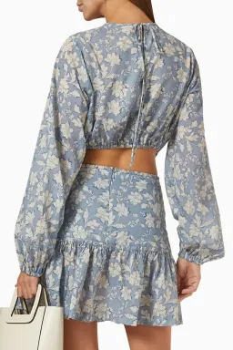 Bec & Bridge Floral Skies Mini Dress in Cotton Size 12 for rent on The Volte - image 3