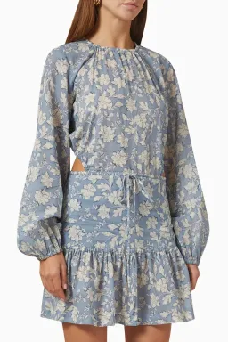 Bec & Bridge Floral Skies Mini Dress in Cotton Size 12 for rent on The Volte - image 2