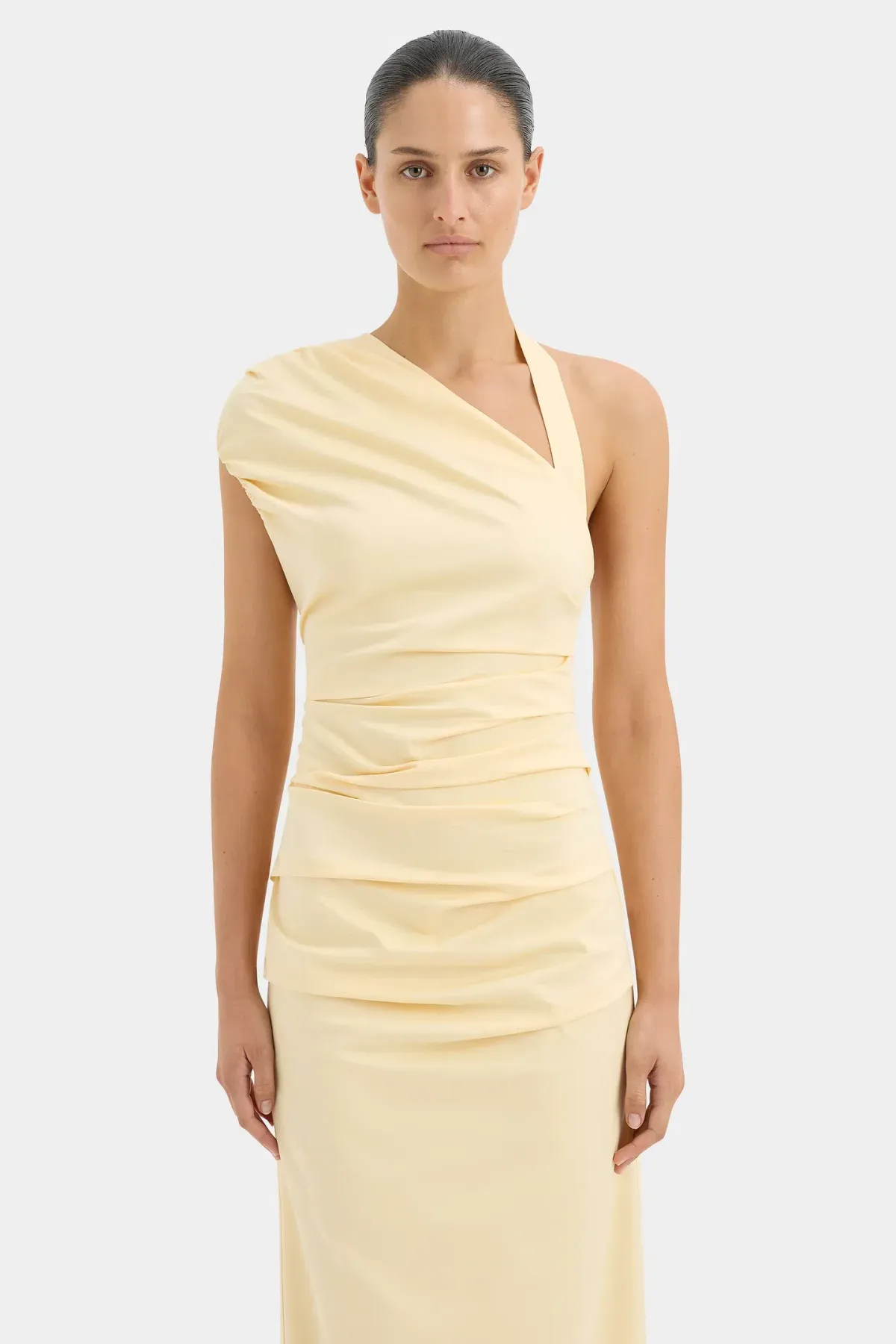 Sir The Label Giacomo Gathered Gown Butter in Size 1 / 8 AU - Image 2