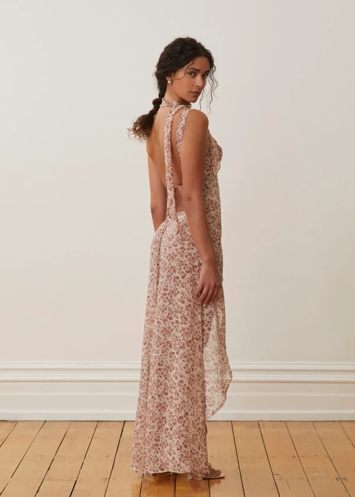 Arcina Ori Amelie Dress in Mauve/Floral Size M/Au 10 - Image 3