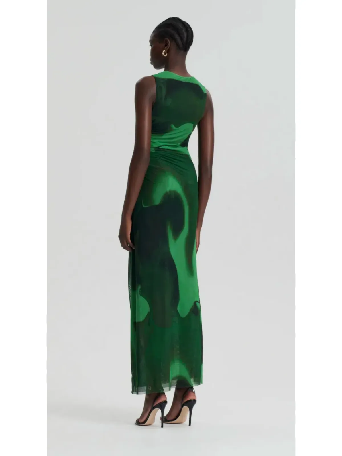 Scanlan Theodore The Italian Watercolour Maxi Dress in Safari Green Size AU 6 - Image 2