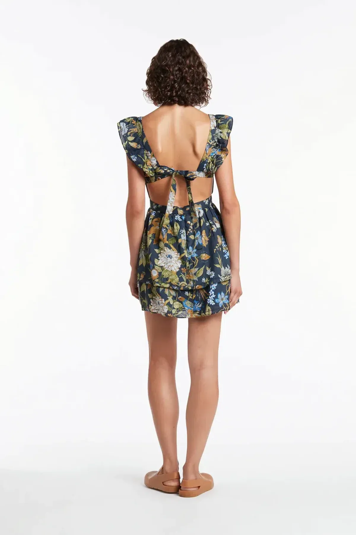 Sir The Label Diana Ruffle Mini Dress Floral Size 1 / AU 8 - Image 3