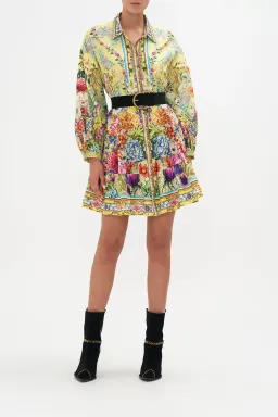 Camilla Birds and The Bees Tiered Shirt Mini Dress Floral Size L / AU 14 for rent on The Volte - image 2